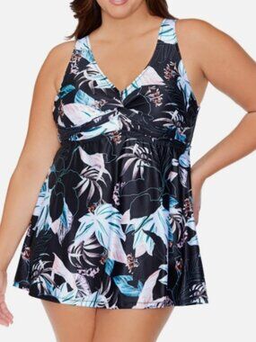 NWT! Raisins Curve Multi Color Lucia Floral Swimdress Swimsuit NEW!